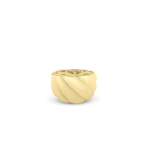 14K Gold 15mm Cable Twist Ring