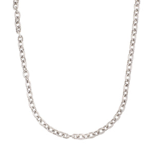 Silver Del Corso Oval Link Chain Necklace
