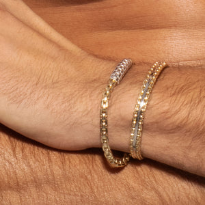 14K Gold Venetian Link Cuff Bracelet