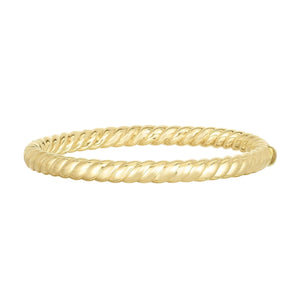 14K Gold 6mm Cable Bangle