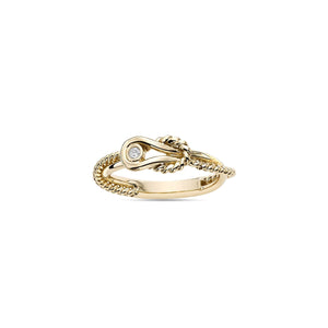 14K Gold & Diamond L'Infinito Knot Ring