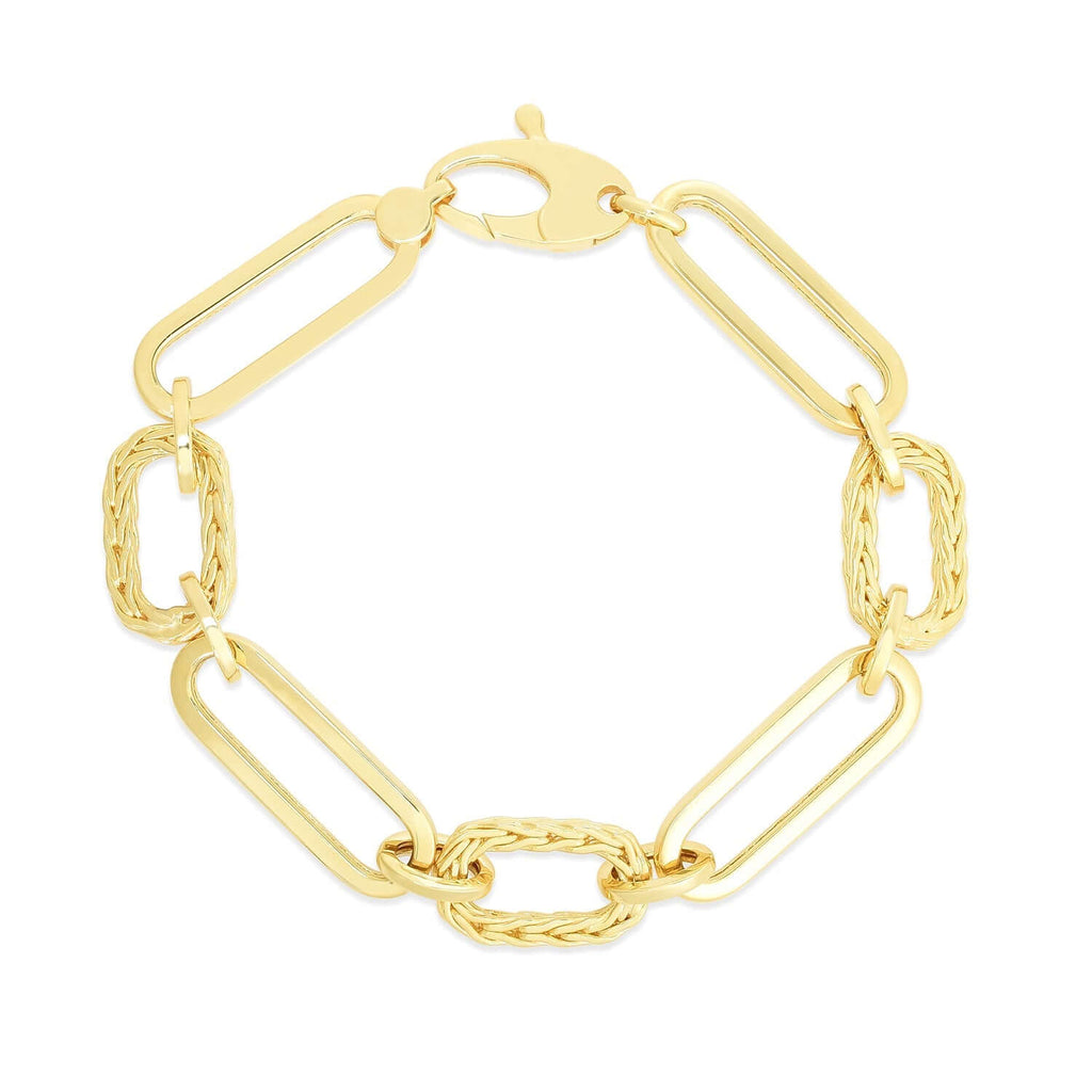 14K Gold Woven Paperclip Chain Link Bracelet – Phillip Gavriel
