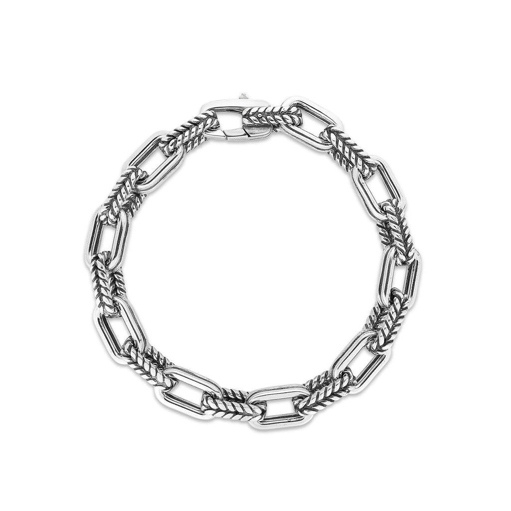 Double Paperclip Link Bracelet in Silver | Phillip Gavriel
