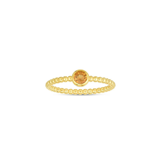 14K Gold Prosecco Petite Citrine Ring