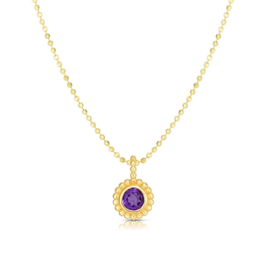 14K Gold Prosecco Petite Amethyst Necklace