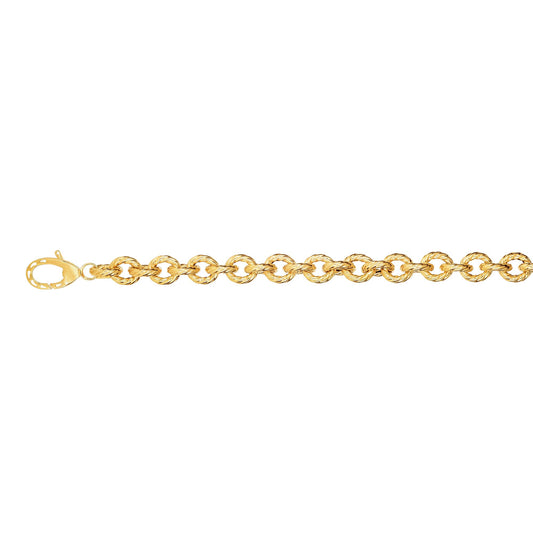 14K Gold Classic Twisted Rope Link Bracelet