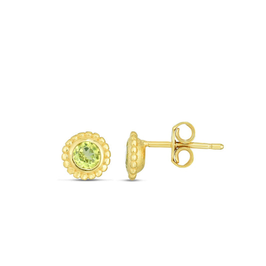 14K Gold Prosecco Petite Peridot Earrings