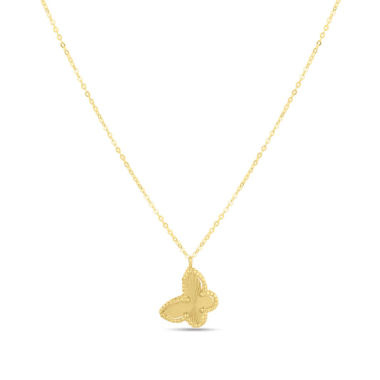 14K Gold Prosecco Butterfly Necklace
