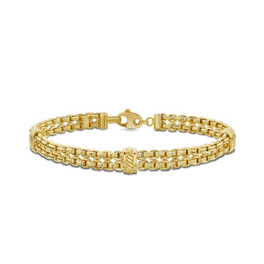 14K Venetian Chain Double Row Bracelet