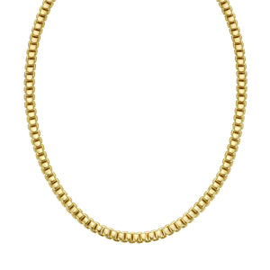 textured gold necklace, yellow gold necklace, Italian gold jewelry