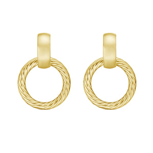 14K Small Contessa Door Knocker Earrings