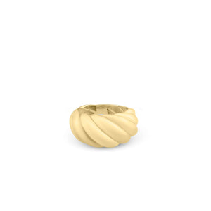 14K Gold 12mm Cable Twist Ring