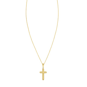 14K Prosecco Cross Pendant