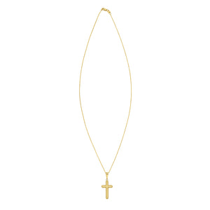 14K Prosecco Cross Pendant