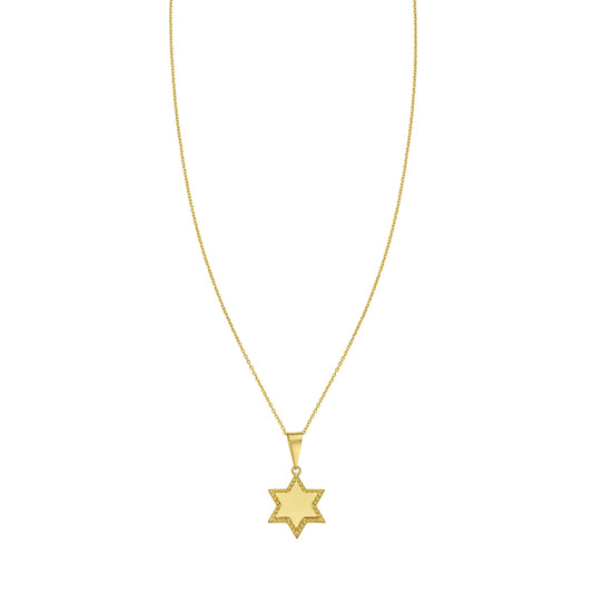 14K Prosecco Star of David Pendant