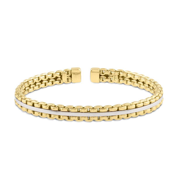 14K Gold Venetian Link Cuff Bracelet | Phillip Gavriel