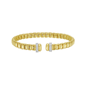 14K Diamond Venetian Link Bangle, 14K gold bracelet, Diamond's bracelet, gold bracelet, cuff