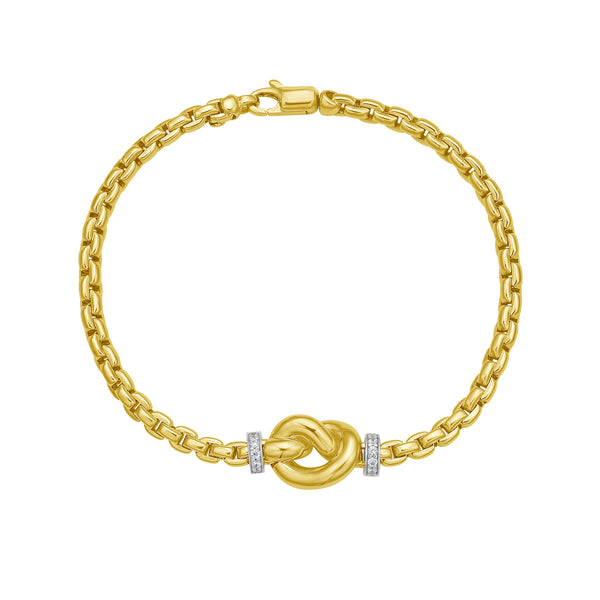 14K Diamond Venetian Link Knot Bracelet | Phillip Gavriel