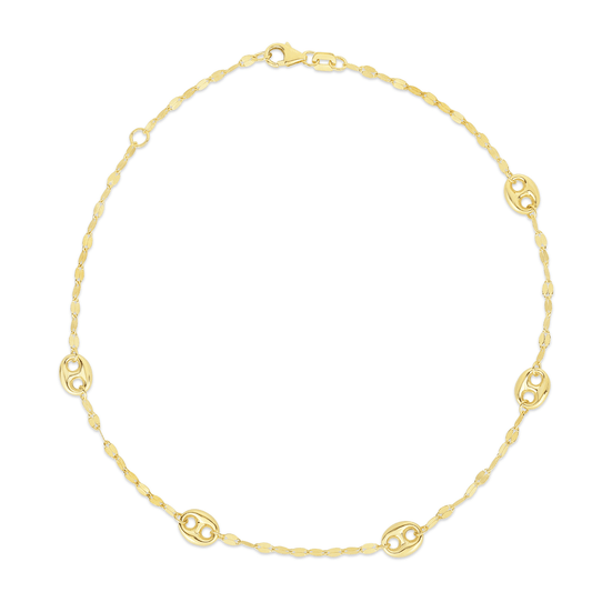 14K Gold Mariner Anklet