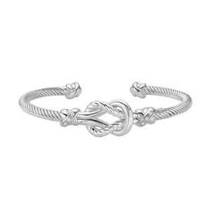 knot bracelet, twisted bracelet, silver bracelet, women's bracelet, silver jewelry, silver cuff