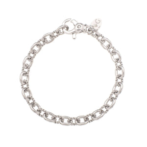 Silver Del Corso Oval Link Chain Bracelet