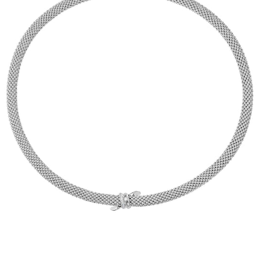 Silver & Diamond Prosecco Knot Necklace