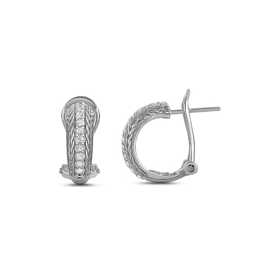Silver Woven Hug Earrings