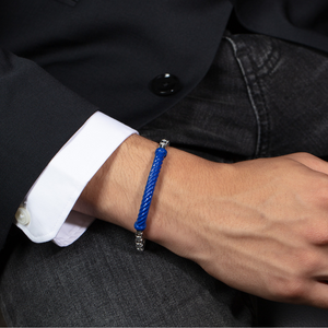 Silver Cable Bar Bracelet with Box Chain
