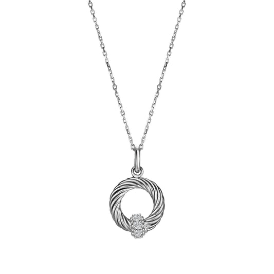 Italian Cable Diamond Necklace