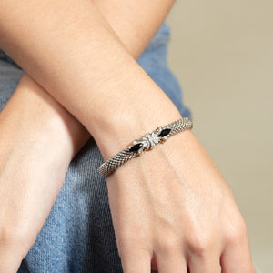 Diamond & Gemstone Popcorn Fleur Bangle