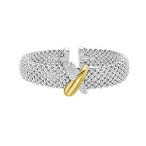 Silver & 18K Prosecco X Cuff