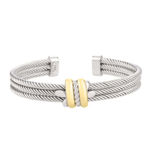 knot bracelet, mixed jewelry bracelet, 18k and silver bracelet, men's jewelry, men's bracelet