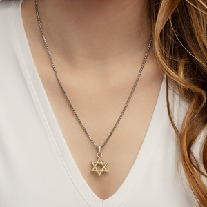 Silver & 18K Gold Star Of David Necklace | Phillip Gavriel Silver & 18K Gold Star Of David Necklace | Phillip Gavriel