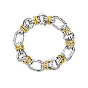 Silver & 18K Gold Contessa Link Bracelet