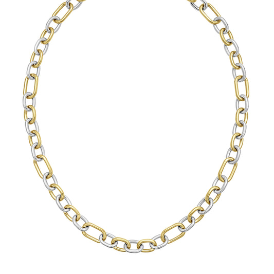 Silver & 18K Lucida Five & One Paperclip Link Necklace