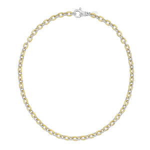 Silver & 18K San Zeno Link Necklace | Phillip Gavriel