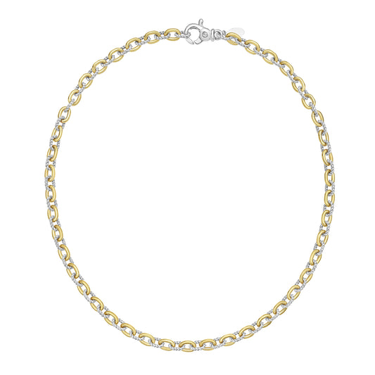 Silver & 18K San Zeno Link Necklace