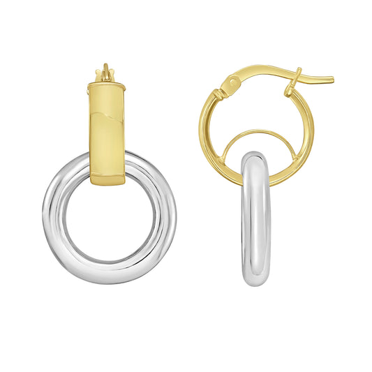 Silver & 18K Lucida Mini Door Knocker Earrings