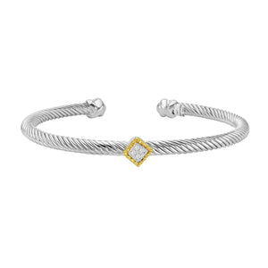 diamond bracelet, 18k gold bracelet, cable bracelet