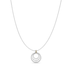 Silver, 18K Gold & Diamond Prosecco Glamour Pendant