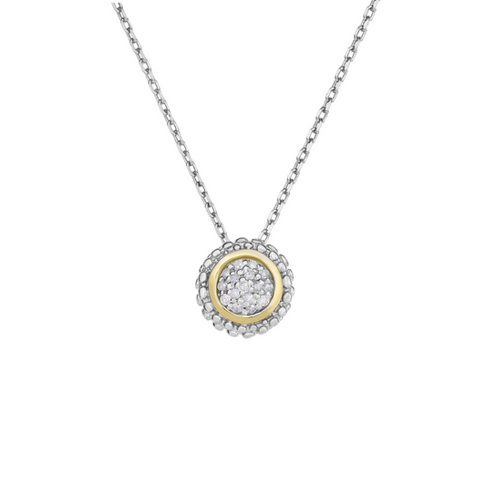 Silver & 18K Gold Prosecco Diamond Necklace