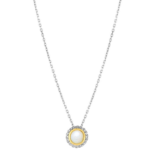 Silver & 18K Gold Prosecco Opal Necklace