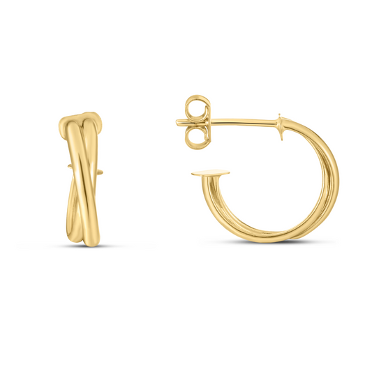 14K Gold Small Embrace Hoops