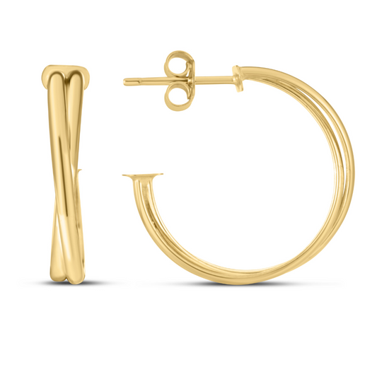 14K Gold Large Embrace Hoops