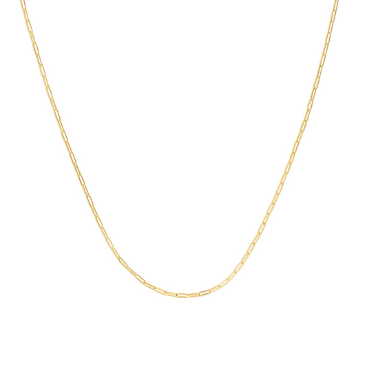 14K Gold Sole Mini Paperclip Chain