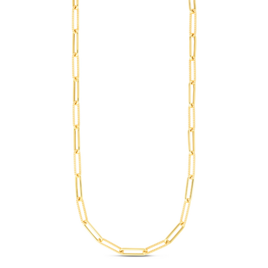 14K Gold Cable Paperclip Chain