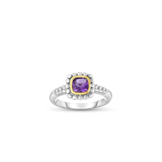 Silver & 18K Gold Quadra Popcorn Ring