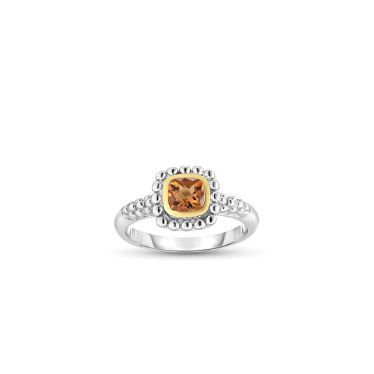 Silver & 18K Gold Quadra Popcorn Ring