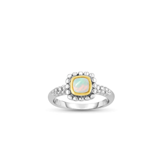 Silver & 18K Gold Quadra Popcorn Ring