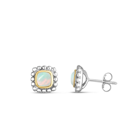 Sterling Silver & 18K Gold Quadra Popcorn Studs